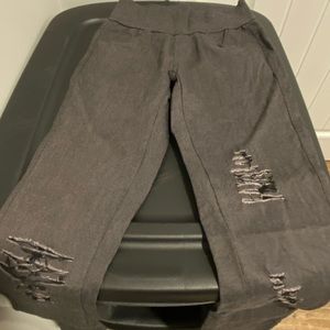 Agnes and Dora distressed stretch jeans worn once